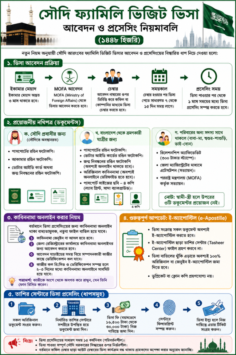 Updated Saudi Family Visit Visa Application & Processing Guidelines (1448 Hijri)